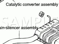 Main Silencer Assembly Diagram for 2002 KIA Sedona  3.5 V6 GAS
