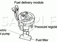 Fuel Delivery Module Diagram for 2002 KIA Spectra  1.8 L4 GAS
