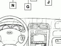 MFI Components Diagram for 2003 KIA Sorento  3.5 V6 GAS