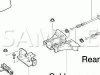 Parking Cable Components Diagram for 2004 KIA RIO Cinco 1.6 L4 GAS