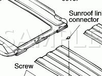Sunroof Components Diagram for 2005 KIA Optima EX 2.7 V6 GAS