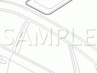 Sunroof Components Diagram for 2007 KIA Rondo LX 2.4 L4 GAS