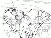 Engine Compartment Diagram for 2007 KIA Rondo LX 2.7 V6 GAS