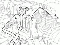 Engine Compartment Diagram for 2007 KIA Sedona  3.8 V6 GAS