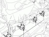 Engine Compartment Diagram for 2007 KIA SPECTRA5 SX 2.0 L4 GAS