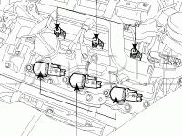 Engine Compartment Diagram for 2008 KIA Amanti  3.8 V6 GAS