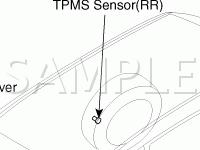 Tire Pressure Monitoring System Components Diagram for 2008 KIA Rondo EX 2.4 L4 GAS