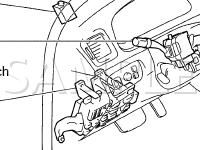 Headlight and Taillight System Components Diagram for 2001 Lexus ES300  3.0 V6 GAS