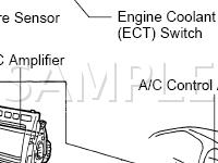 Air Conditioning System Components Diagram for 2001 Lexus GS300  3.0 L6 GAS