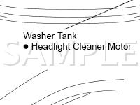 Headlight Cleaner System Components Diagram for 2001 Lexus IS300  3.0 L6 GAS