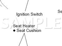 Seat Heater System Components Diagram for 2001 Lexus IS300  3.0 L6 GAS