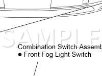 Fog Light System Components Diagram for 2001 Lexus LS430  4.3 V8 GAS