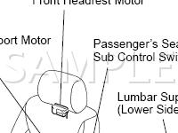 Power Seat Control System Components Diagram for 2001 Lexus LS430  4.3 V8 GAS