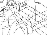 Engine Compartment Components Diagram for 2001 Lexus LX470  4.7 V8 GAS