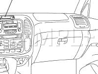Ignition Switch and Key Unlock Warning Switch Diagram for 2001 Lexus LX470  4.7 V8 GAS