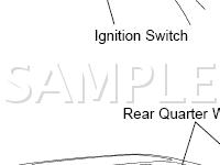 Power Rear Quarter Window System Components Diagram for 2001 Lexus LX470  4.7 V8 GAS