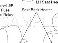 Seat Heater Components Diagram for 2001 Lexus RX300  3.0 V6 GAS