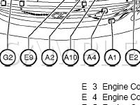 Engine Compartment Components Diagram for 2002 Lexus IS300  3.0 L6 GAS