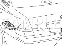 Luggage Compartment Door Closer System Components Diagram for 2002 Lexus LS430  4.3 V8 GAS