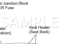 Seat Heater System Components Diagram for 2003 Lexus ES300  3.0 V6 GAS