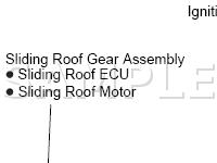 Sliding Roof System Components Diagram for 2003 Lexus GS430  4.3 V8 GAS