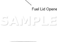 Fuel Lid Opener System Components Diagram for 2003 Lexus GS430  4.3 V8 GAS
