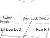 Power Door Lock Control Components Diagram for 2003 Lexus RX300  3.0 V6 GAS