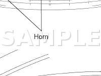 Horn System Components Diagram for 2004 Lexus GS430  4.3 V8 GAS