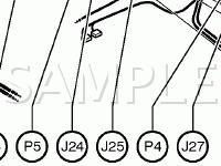 Instrument Panel Component Locations Diagram for 2004 Lexus GX470  4.7 V8 GAS