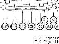 Engine Compartment Components Diagram for 2005 Lexus GS300  3.0 L6 GAS