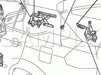 Door Components Diagram for 2006 Lexus RX400H  3.3 V6 ELECTRIC/GAS
