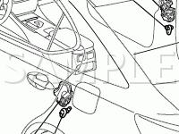 Power Door Components Diagram for 2007 Lexus IS350  3.5 V6 GAS