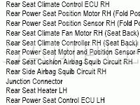 Seat Components Diagram for 2008 Lexus LS460  4.6 V8 GAS