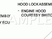 Front Body Components Diagram for 2008 Lexus RX350  3.5 V6 GAS