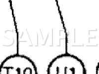 I/P Connector Locations, J1 Through W4 Diagram for 1998 Lexus LX470  4.7 V8 GAS