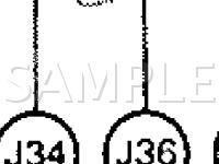 Passenger Compartment Connector Locations, A33 Through J40 Diagram for 2000 Lexus LX470  4.7 V8 GAS