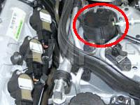Engine Compartment Component Locations Diagram for 2003 MERCEDES-BENZ E500  5.0 V8 GAS
