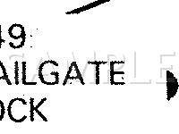 LH Side Of Tailgate Diagram for 1990 MERCEDES-BENZ 300CE  3.0 L6 GAS