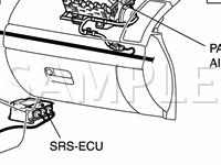 Safety Restraint Components Diagram for 2008 Mitsubishi Galant Ralliart 3.8 V6 GAS
