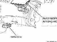Safety Restraint Components Diagram for 2007 Mitsubishi Eclipse GS 2.4 L4 GAS