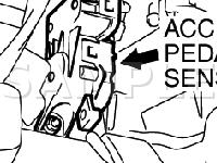 Pedal Assembly Diagram for 2007 Mitsubishi Eclipse Spyder GT 3.8 V6 GAS