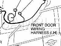 Front Door Harness Diagram for 2007 Mitsubishi Galant Ralliart 3.8 V6 GAS