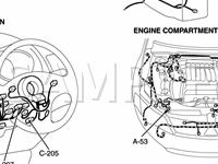 Safety Restraint Components and Connectors Diagram for 2007 Mitsubishi Outlander LS 3.0 V6 GAS