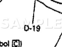 I/P & Floor Console Connector Locations Diagram for 1990 Mitsubishi Eclipse GS 2.0 L4 GAS