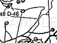 Interior Connector Locations  Diagram for 1990 Mitsubishi Galant  2.0 L4 GAS
