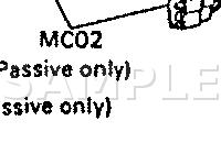 Instrument Panel Wiring Harness Connector Locations  Diagram for 1989 Mitsubishi Precis LS 1.5 L4 GAS