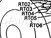 Interior Wiring Harness Connector Locations Diagram for 1989 Mitsubishi Precis RS 1.5 L4 GAS