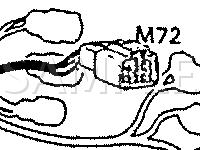 Automatic Transmission Wiring Harness Connector Locations  Diagram for 1989 Mitsubishi Precis RS 1.5 L4 GAS