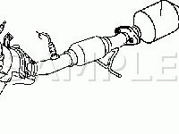 Exhaust System Diagram for 2006 Mazda 5 Sport 2.3 L4 GAS