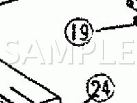 Fuel & Emissions Component Locations Diagram for 1992 Mazda Protege DX 1.8 L4 GAS